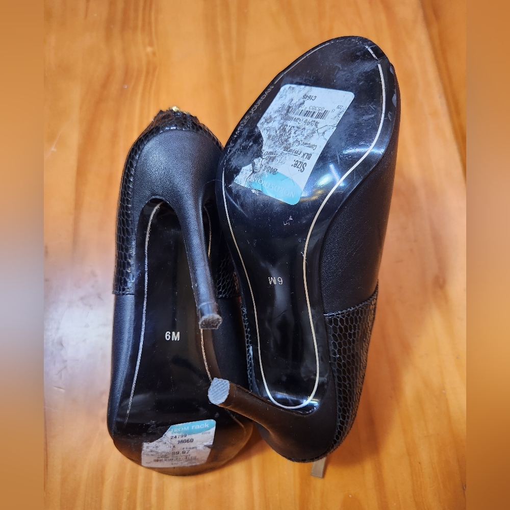 Charles Jourdan Leather Peep Toe Booties - Picture 11 of 11